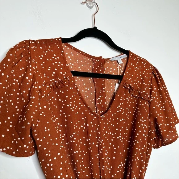 NWT Baltic Born Dakota Polka Dot Jumpsuit in Rust - Picture 4 of 10